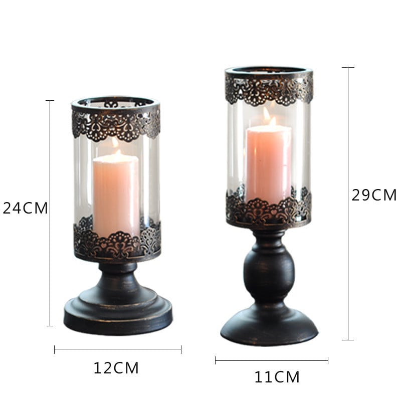 Retro Iron Candlestick Romantic Candle Stand